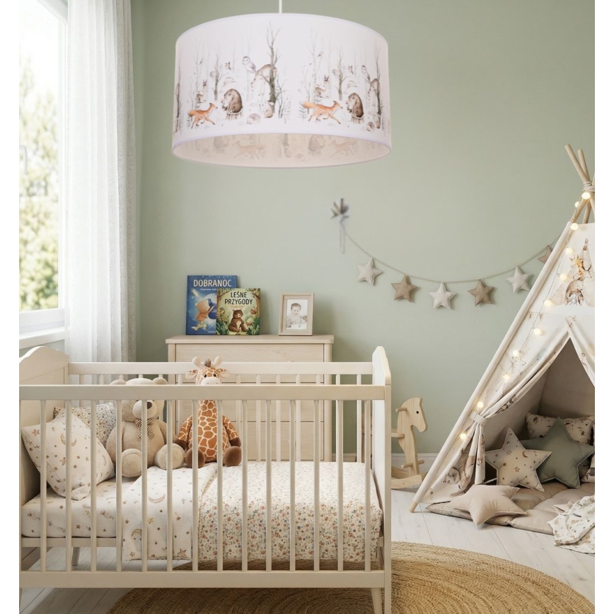 Otroški lestenec KIDS ROOM 1xE27/60W/230V, premer 40 cm, živalski motiv