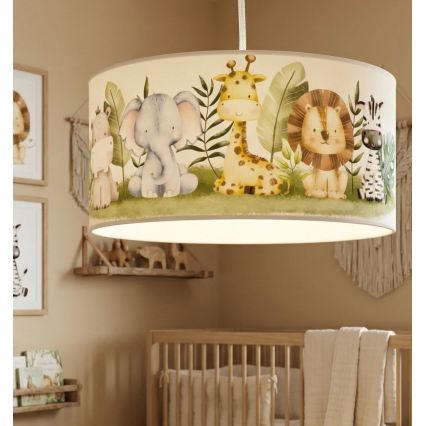 Otroški lestenec KIDS ROOM 1xE27/60W/230V Ø 40 cm džungla