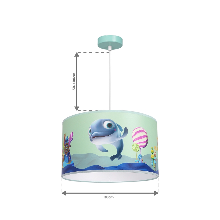 Otroški lestenec na vrvici DOLPHIN 1xE27/60W/230V