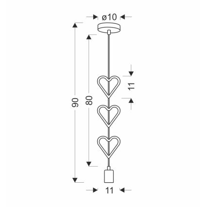 Otroški lestenec na vrvici HETS 1xE27/20W/230V modra/bela