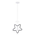 Otroški lestenec na vrvici STARS 1xE27/20W/230V črno/belo