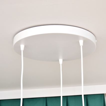 Otroški lestenec na vrvici STARS 3xE27/15W/230V modra/bela