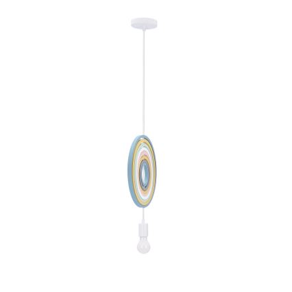 Otroški luster na vrvici HOOPS 1xE27/20W/230V Ø 27 cm pisan