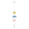 Otroški luster z vrvjo TRIO 1xE27/20W/230V rumena/modra/roza