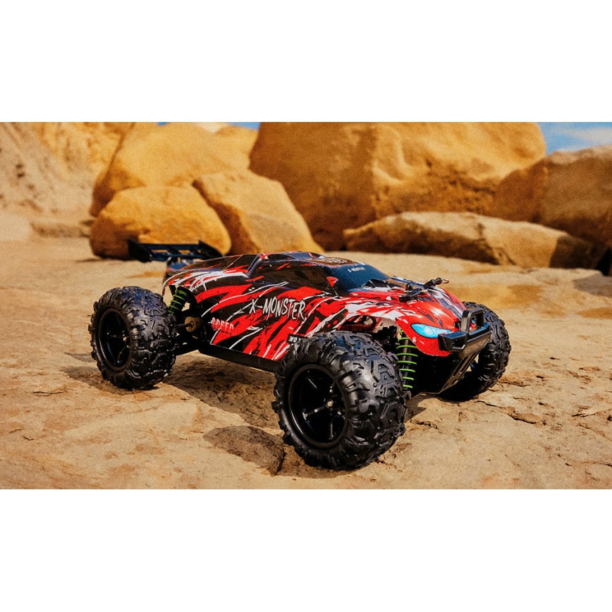 Overmax - RC avto z daljinskim upravljanjem 2v1 X-MONSTER 3.5 1700 mAh črna/rdeča/zelena