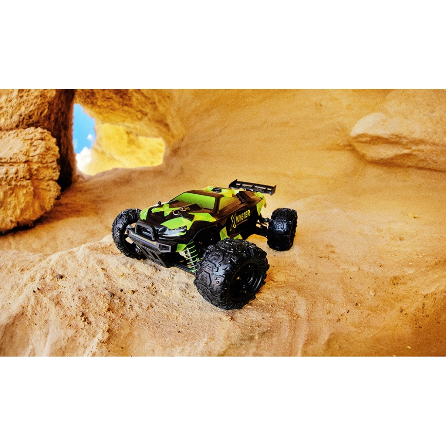 Overmax - RC avto z daljinskim upravljanjem 2v1 X-MONSTER 3.5 1700 mAh črna/rdeča/zelena