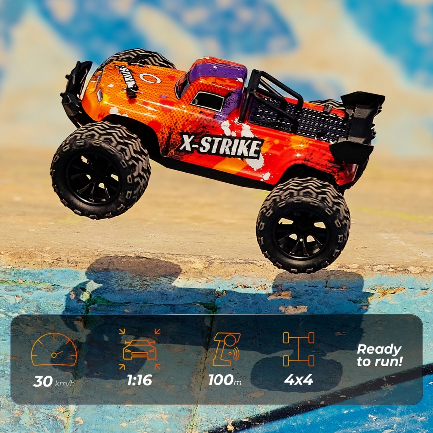 Overmax - RC avto X-STRIKE z daljinskim upravljanjem, 3000 mAh, črna/oranžna