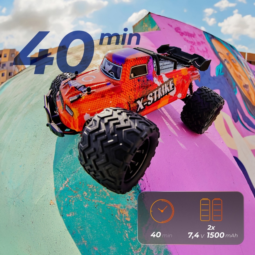 Overmax - RC avto X-STRIKE z daljinskim upravljanjem, 3000 mAh, črna/oranžna