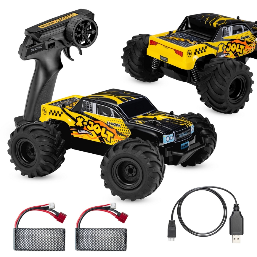 Overmax - RC avto z daljinskim upravljanjem X-JOLT 1000 mAh, črn/rumen