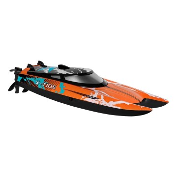 Overmax - RC čoln z daljinskim upravljalnikom X-TIDE 2400 mAh črn/oranžen