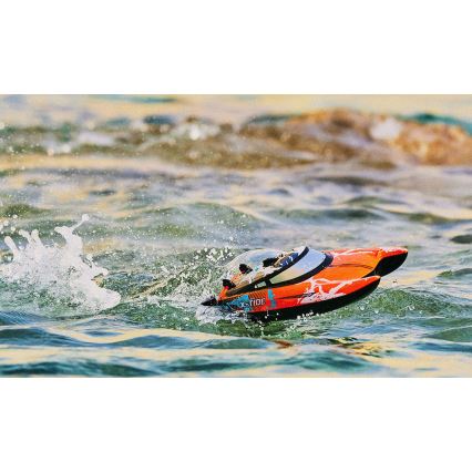 Overmax - RC čoln z daljinskim upravljalnikom X-TIDE 2400 mAh črn/oranžen