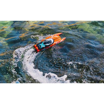 Overmax - RC čoln z daljinskim upravljalnikom X-TIDE 2400 mAh črn/oranžen