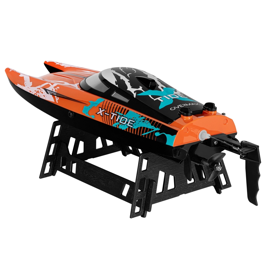 Overmax - RC čoln z daljinskim upravljalnikom X-TIDE 2400 mAh črn/oranžen