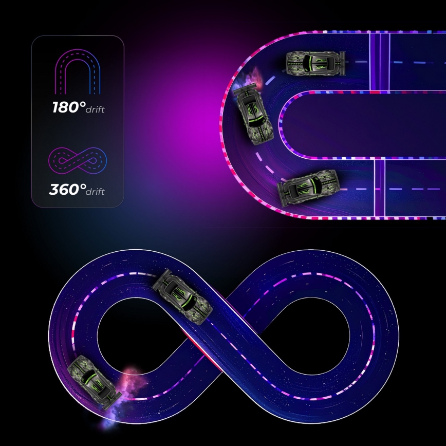 Overmax - RC drift avto X-OVERSLIDE z daljinskim upravljanjem, 1000 mAh, črna/zelena/modra/rdeča