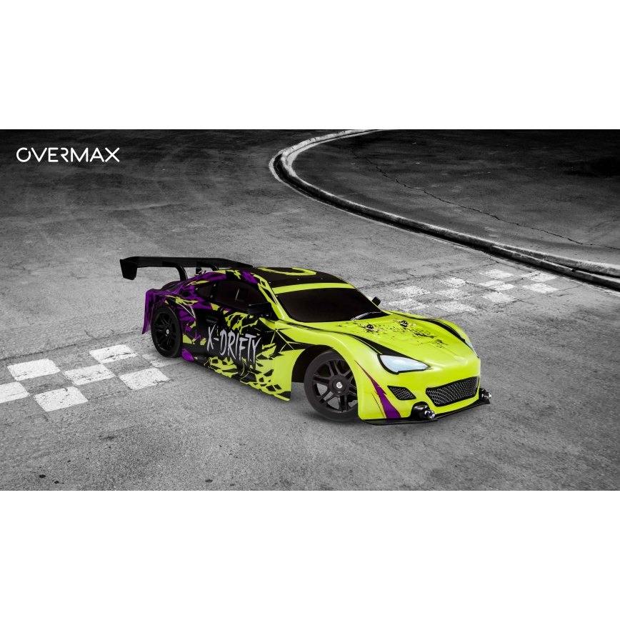 Overmax - RC drift avto z daljinskim upravljanjem X-DRIFT 1000 mAh rumena/vijolična
