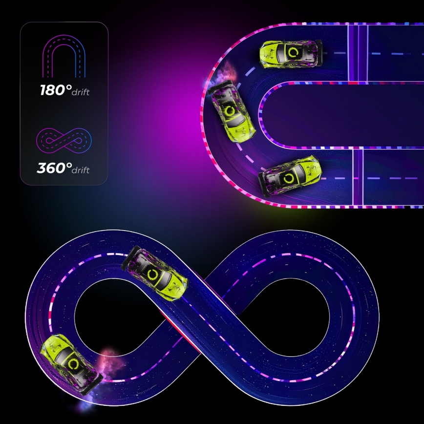 Overmax - RC drift avto z daljinskim upravljanjem X-DRIFT 1000 mAh rumena/vijolična
