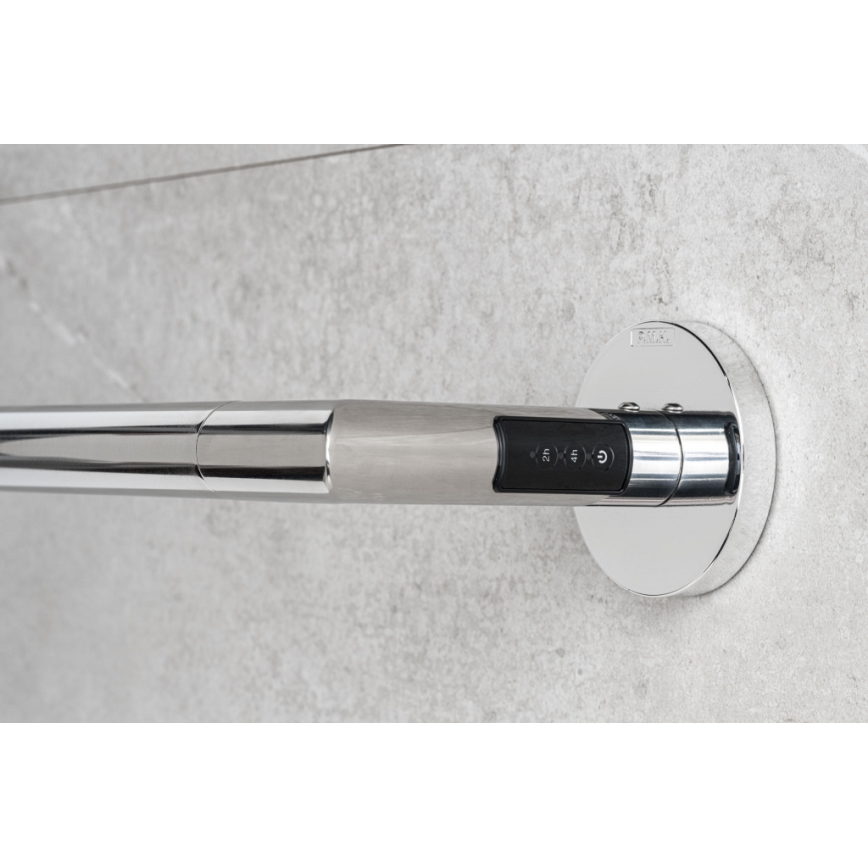 P.M.H. IN1SS-L - Električni grelec za brisače INGA 17W/230V 85,9 cm IP44 levi/poliran iz nerjavečega jekla