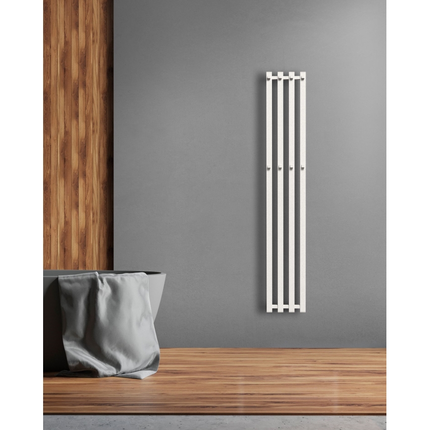 P.M.H. P2W/4 - Kopalniški lestvičast radiator PLUTO, 406 W, 150 cm, bel