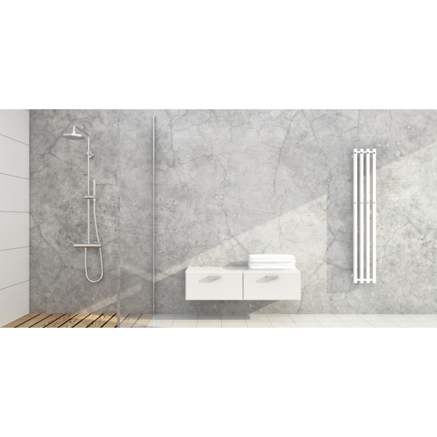 P.M.H. P2W/4 - Kopalniški lestvičast radiator PLUTO, 406 W, 150 cm, bel