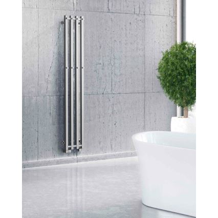 P.M.H. PX2C/4 - Kopalniški brisačnik PLUTO X, 350 W, 150 cm, visokosijajni krom