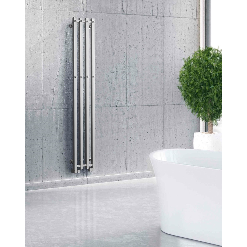 P.M.H. PX2C/4 - Kopalniški brisačnik PLUTO X, 350 W, 150 cm, visokosijajni krom