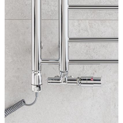 P.M.H. T2C - Kopalniški radiator v obliki lestve THEIA 352 W 154 cm, desni/sijajni krom