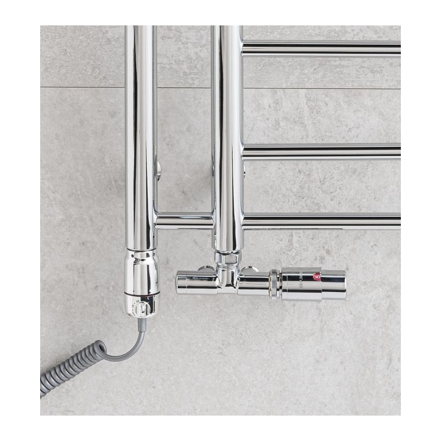 P.M.H. T2C - Kopalniški radiator v obliki lestve THEIA 352 W 154 cm, desni/sijajni krom