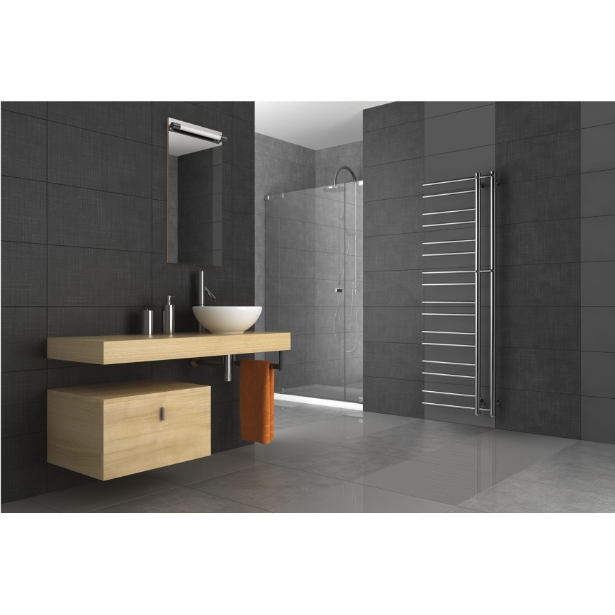 P.M.H. T2C-L - Kopalniški radiator za brisače THEIA 352W 154 cm levostranski/sijajni krom