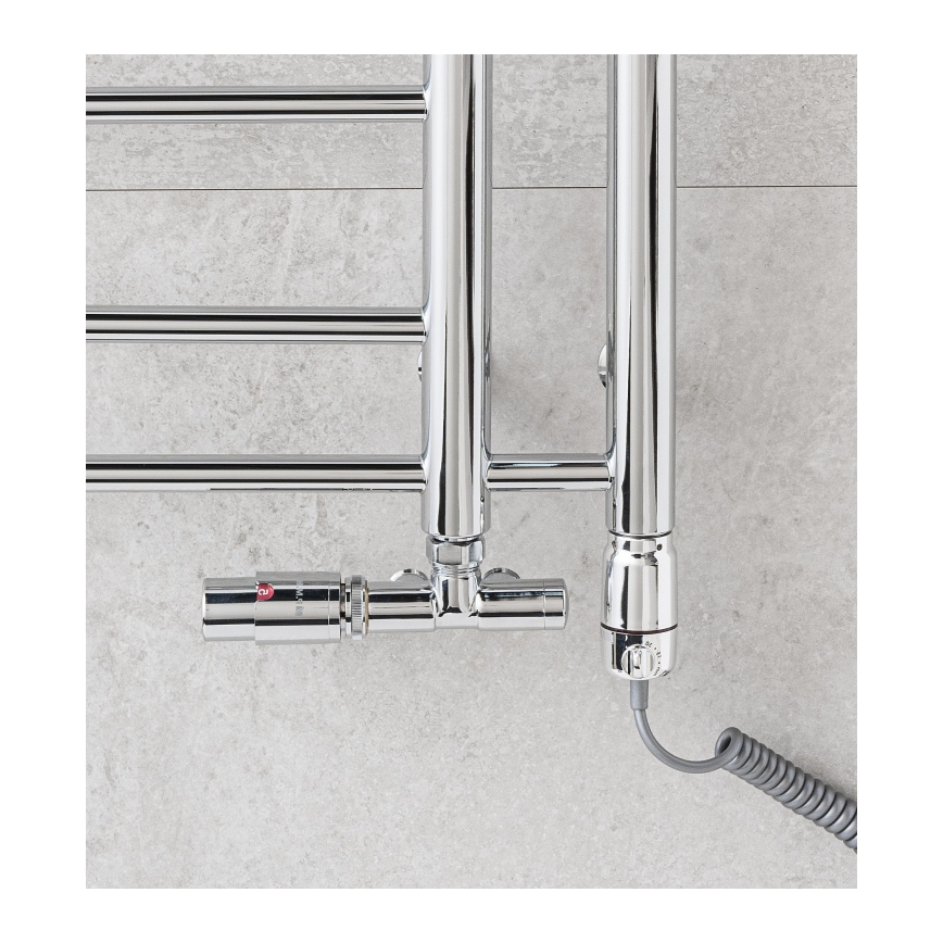 P.M.H. T2C-L - Kopalniški radiator za brisače THEIA 352W 154 cm levostranski/sijajni krom