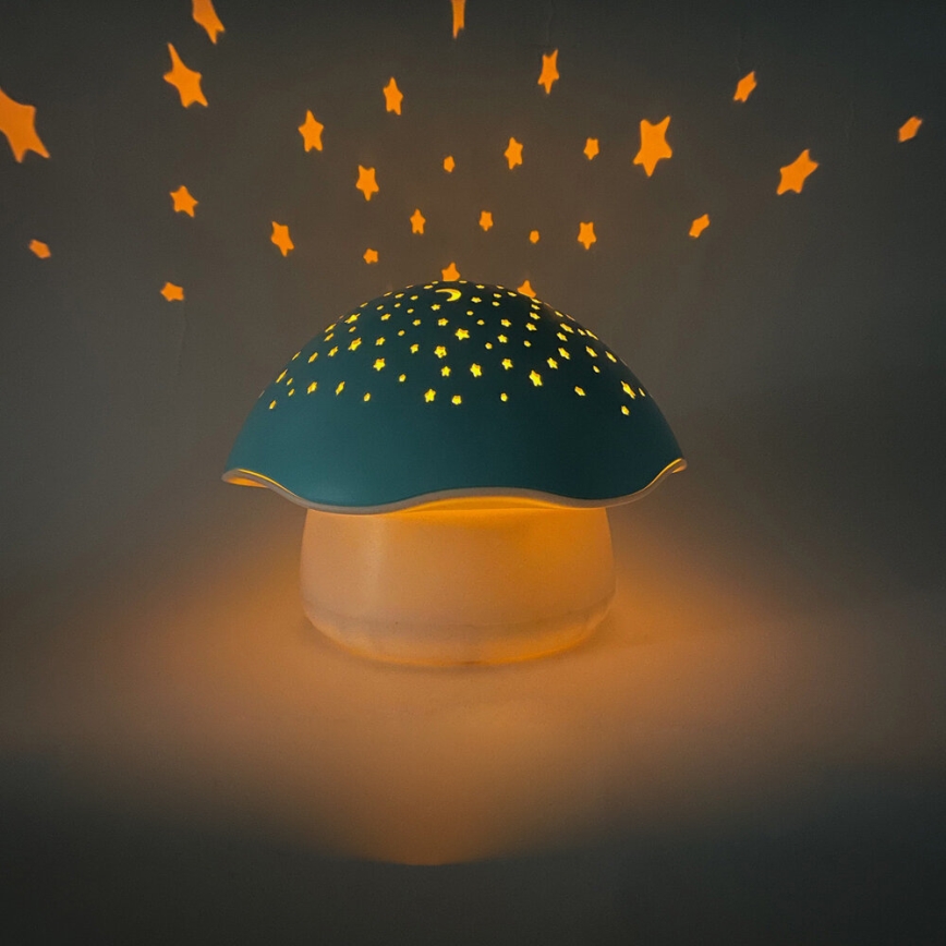 PABOBO - Projektor z melodijo STAR MUSHROOM 3xAA modra