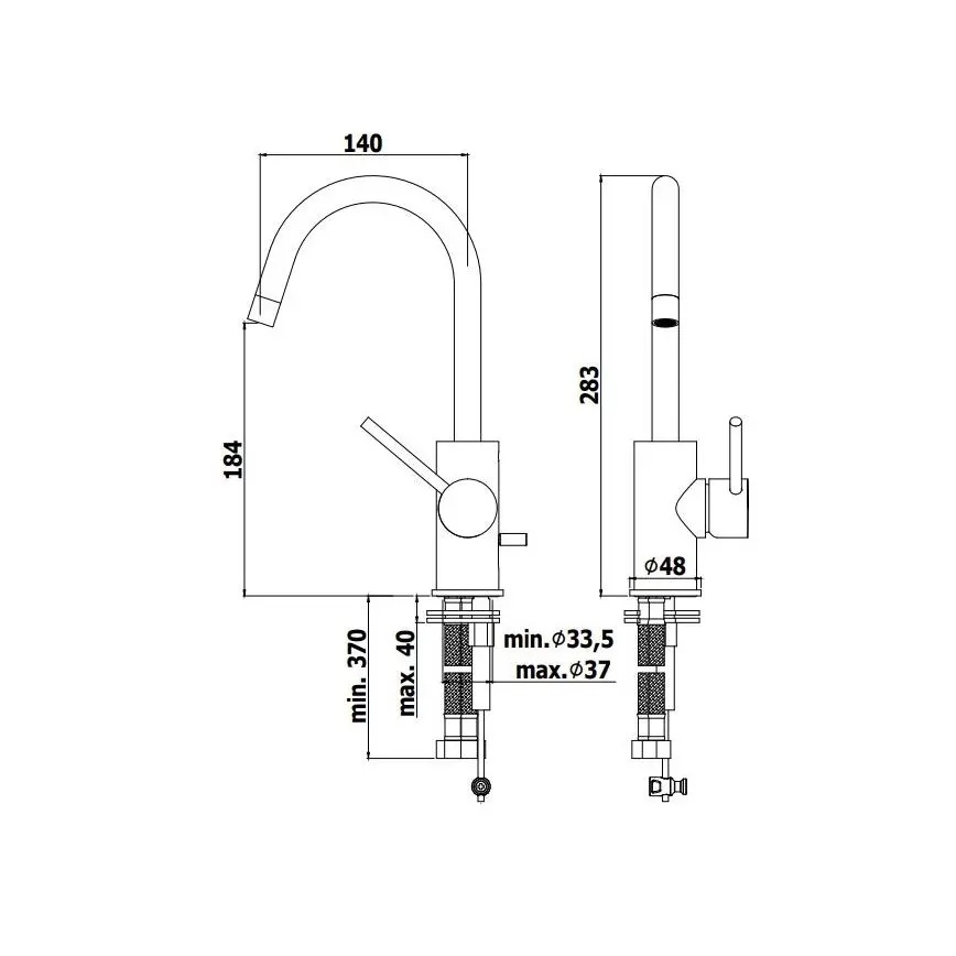 Paffoni - Baterija za umivalnik LIGHT zlata