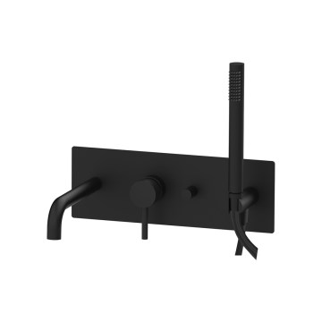 Paffoni - komplet za kad LIGHT v črni barvi