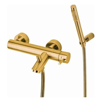 Paffoni - komplet za kad z mešalnikom LIGHT, brušeno zlato