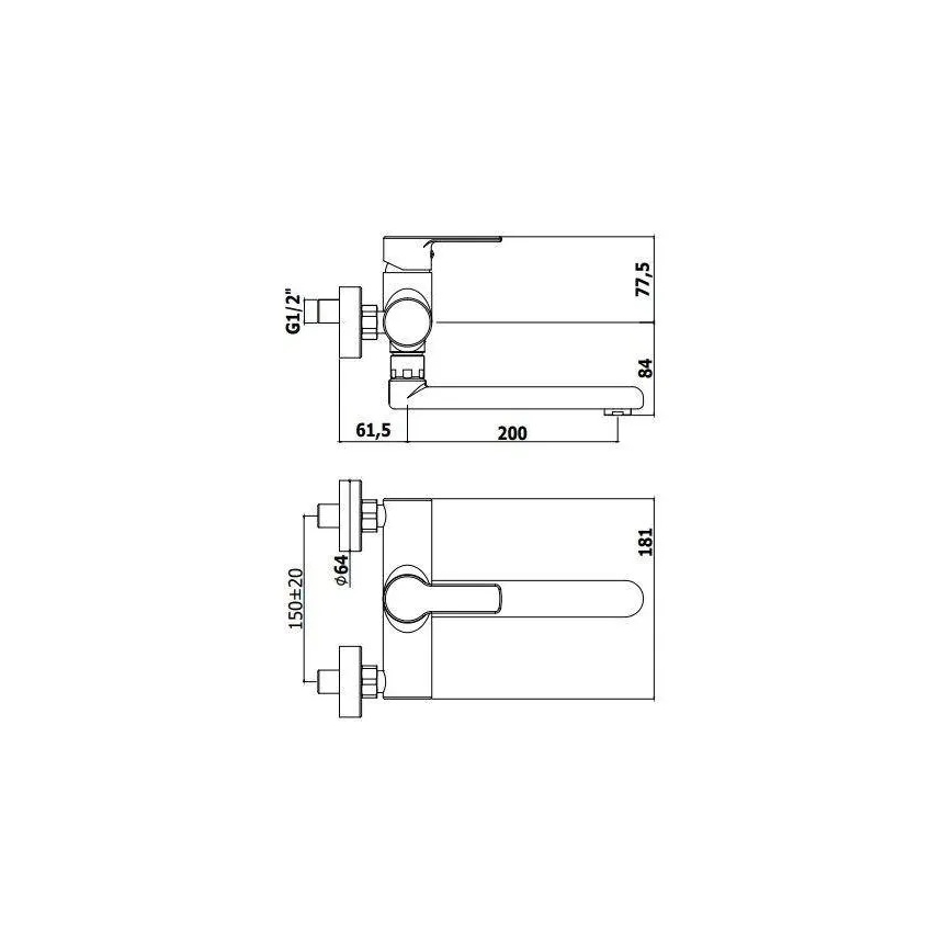 Paffoni - Kuhinjska pipa RED, poliran krom