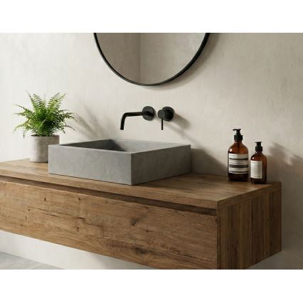 Paffoni - Mešalnik za umivalnik za podometno vgradnjo LIGHT, črn