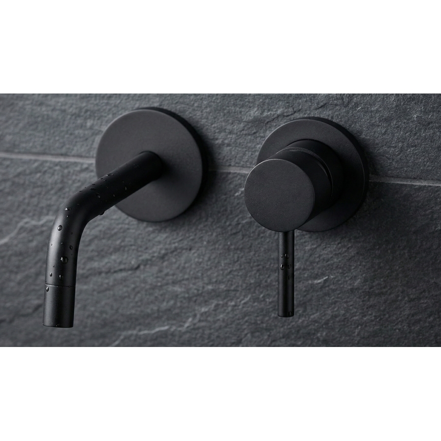 Paffoni - Podometni umivalniški mešalnik LIGHT črn