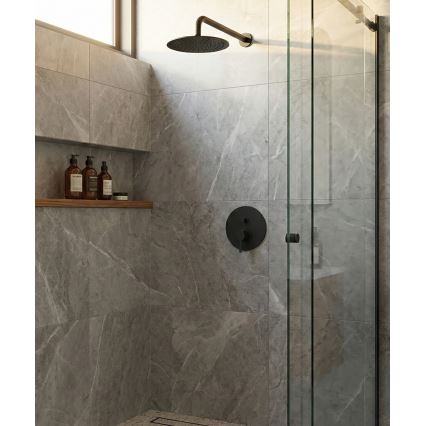 Paffoni - Tuš baterija za podometno vgradnjo LIGHT črna