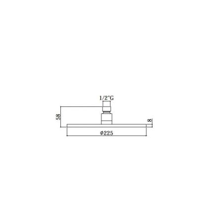 Paffoni - Tuš glava premera 22,5 cm MASTER, sijajni krom