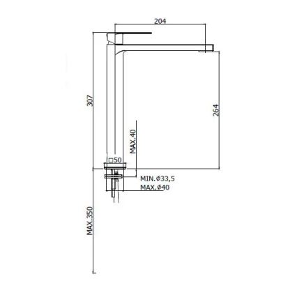 Paffoni - Umivalni mešalnik TANGO mat krom