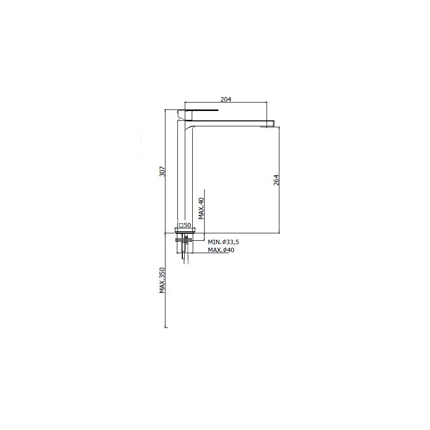 Paffoni - Umivalni mešalnik TANGO mat krom
