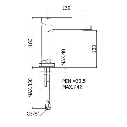 Paffoni - Umivalniška armatura TANGO, nerjaveče jeklo