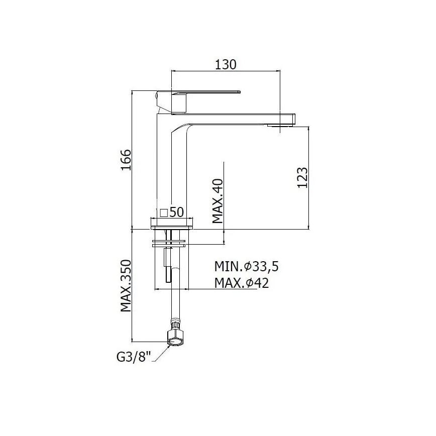 Paffoni - Umivalniška armatura TANGO, nerjaveče jeklo