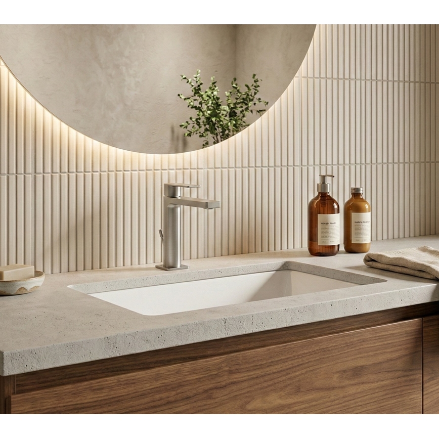 Paffoni - Umivalniška armatura TANGO z odtokom iz nerjavnega jekla