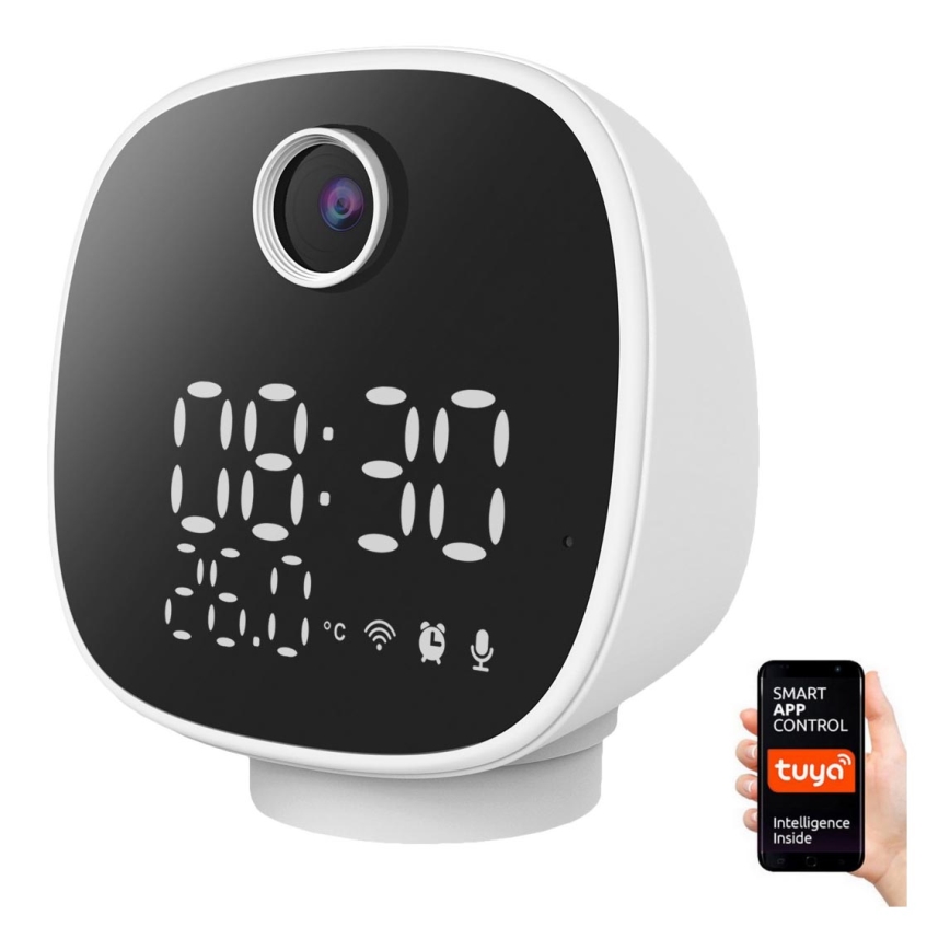 Pametna kamera z budilko, termometrom in LED lučko 1296p 3Mpx 5V Wi-Fi Tuya IP65