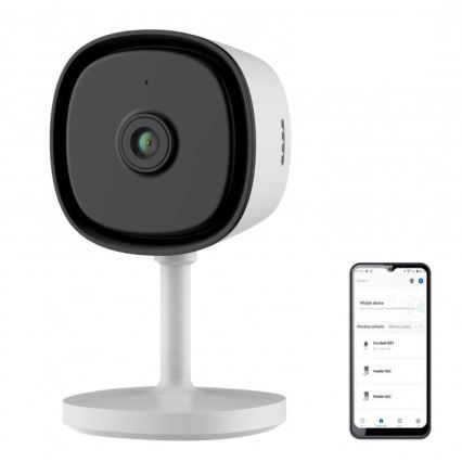 Pametna notranja kamera s senzorjem Full HD 1080p, 5V, Wi‑Fi, Tuya, bela