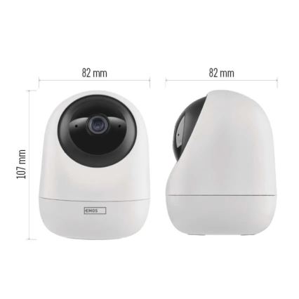 Pametna notranja vrtljiva kamera s senzorjem gibanja GoSmart 5V Wi-Fi Tuya bela