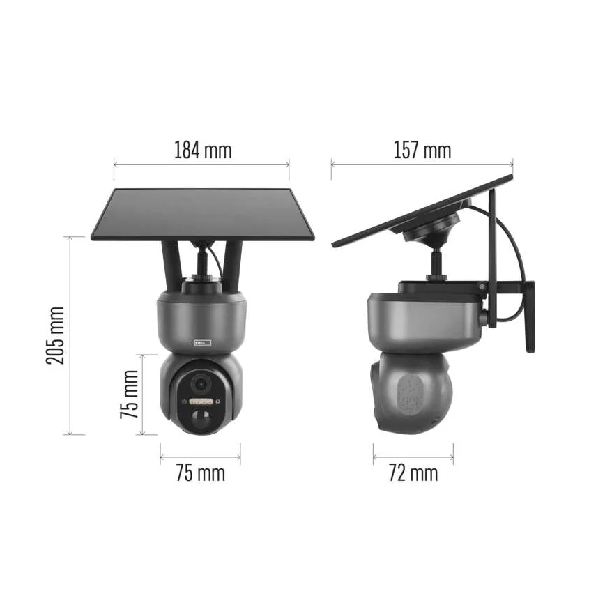 Pametna solarna kamera s senzorjem GoSmart 4G/LTE, 10400 mAh, 5V, IP65, s podporo za Tuya