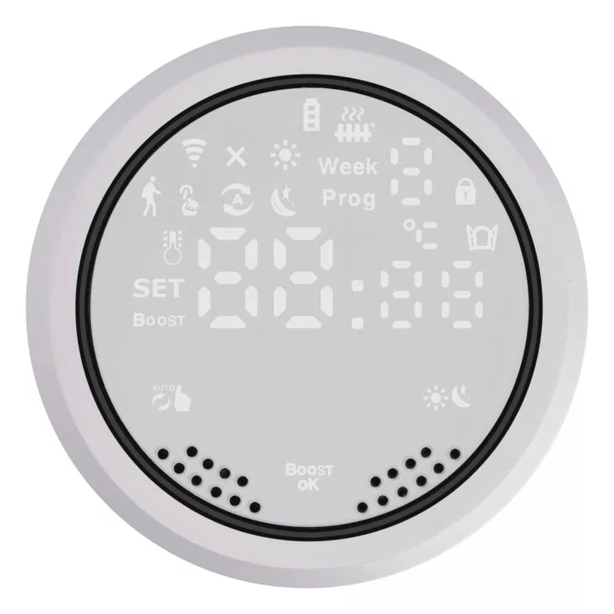 Pametna termostatska glava z LCD zaslonom GoSmart M30x1,5 2xAA/1,5V Tuya
