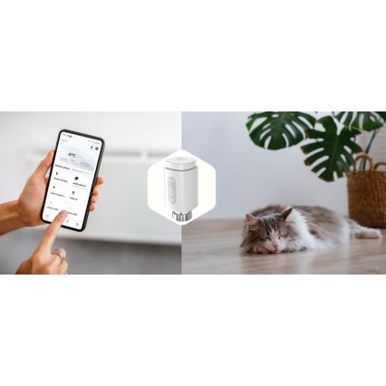 Pametna termostatska glava z LED zaslon 2xAA/3V Zigbee