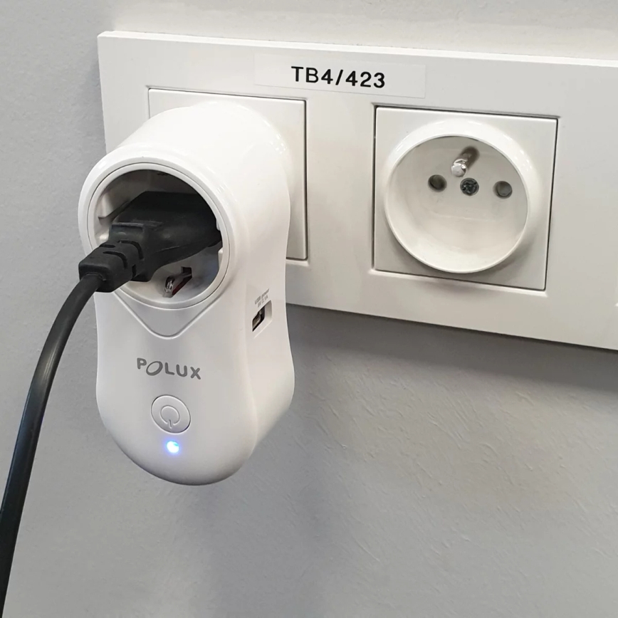 Pametna vtičnica SMART 3400W/230V Wi-Fi Tuya + USB SCHUKO